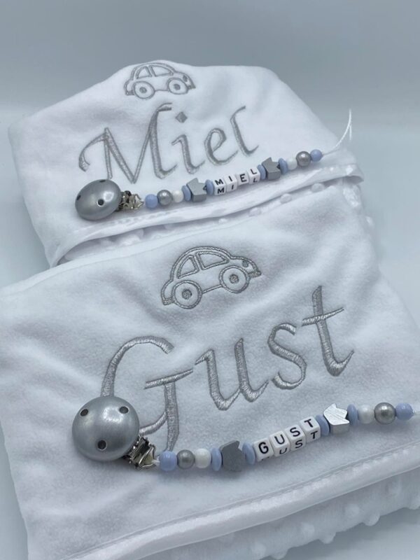 Deken Witte Nopjes Miel En Gust