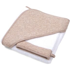 Badcape Washandje Chevron Light Camel