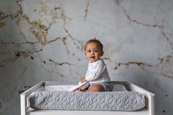 Aankleedkussenhoes Star Grey Melange Baby