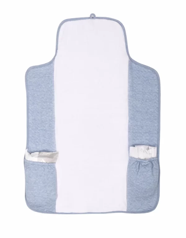 Verschoonmatje Voor Onderweg Chevron Denim Blue