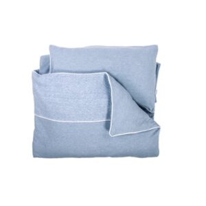 Wiegdeken Gevoerd Chevron Denim Blue 1