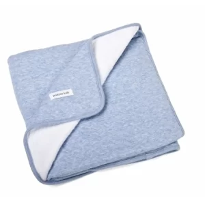 Wiegdeken Gevoerd Chevron Denim Blue