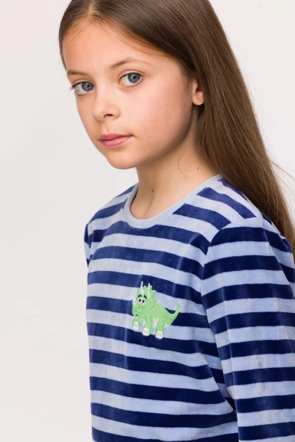 Https Woodyworld.com Media Catalog Product T S TS1720223896TS 242 10 PDL V Girls Dinosaur Blauwe Streep 2 6fb7