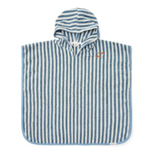 0028715 Badponcho Blauw Maat One Size Sea Life