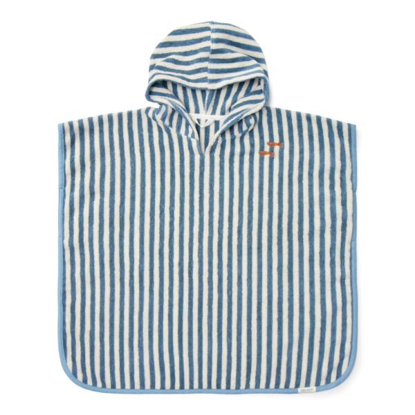 0028715 Badponcho Blauw Maat One Size Sea Life