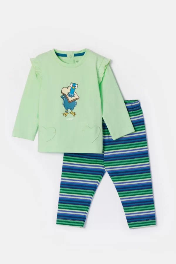 Https Woodyworld.com Media Catalog Product T S TS1751983117TS 252 10 PLG S 760 Babies Groene Pyjama In Katoen Met Gestreepte B 1e34