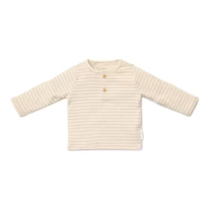 0030651 Shirt Lange Mouw Beige Newborn Naturals Stripe