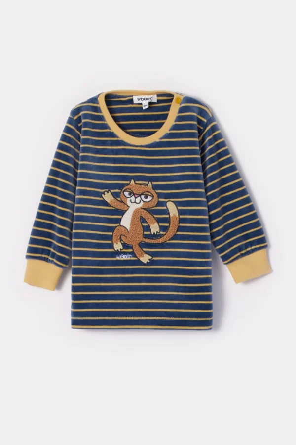 Https Woodyworld.com Media Catalog Product T S TS1751982537TS 252 10 PLC V 916 Babies Gestreepte Pyjama In Velours Met Blauwgr A349