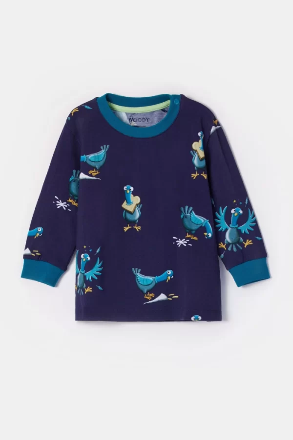 Https Woodyworld.com Media Catalog Product T S TS1751983072TS 252 10 PLC Z 930 Babies Donkerblauwe Pyjama In Katoen Met Duiven 2cdf