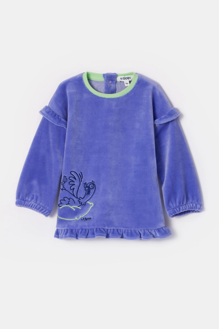 Https Woodyworld.com Media Catalog Product T S TS1751983170TS 252 10 PDL V 354 Babies Paarse Pyjama In Velours Met Duif 2 C345