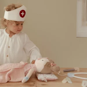 0029999 Complete Houten Doktersset In Stoffen Tas