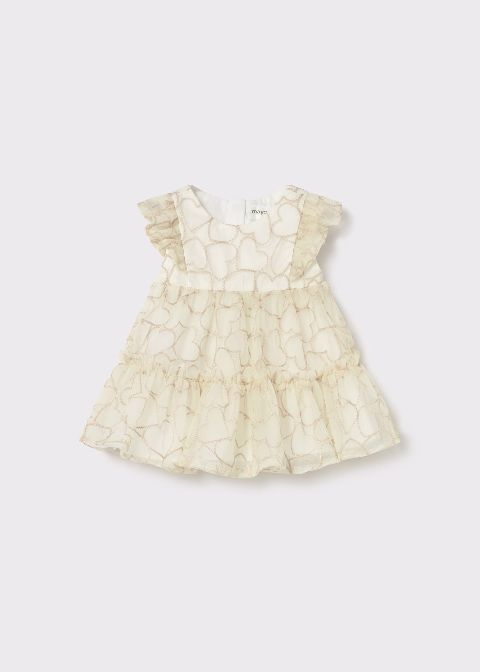 Newborn Ceremony Tulle Dress Wheat XL 4