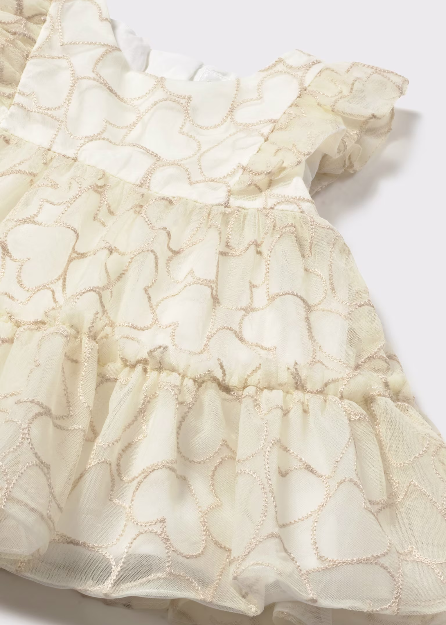 Newborn Ceremony Tulle Dress Wheat XL 6
