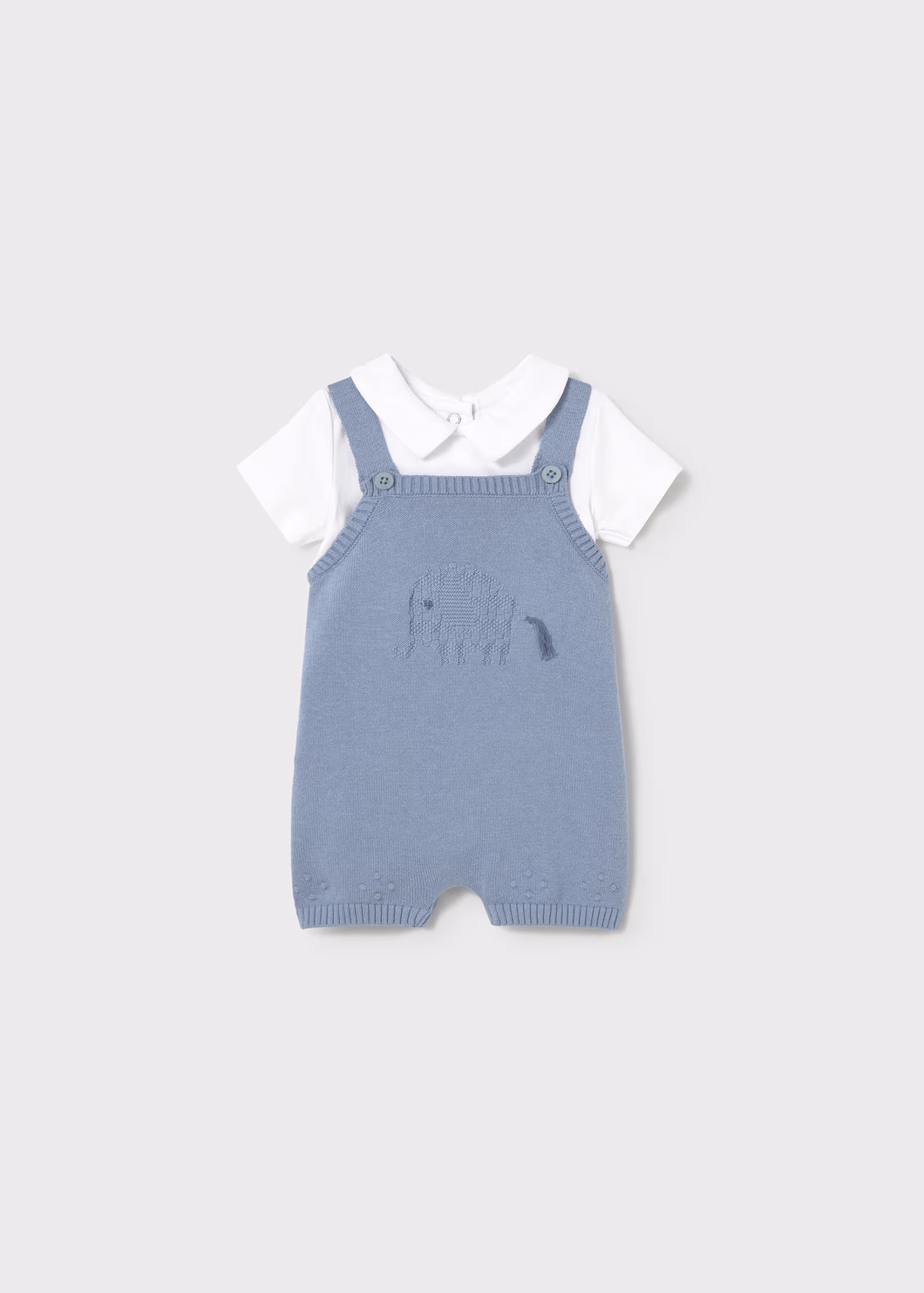 Newborn Knit Dungaree Set Atlantis XL 4
