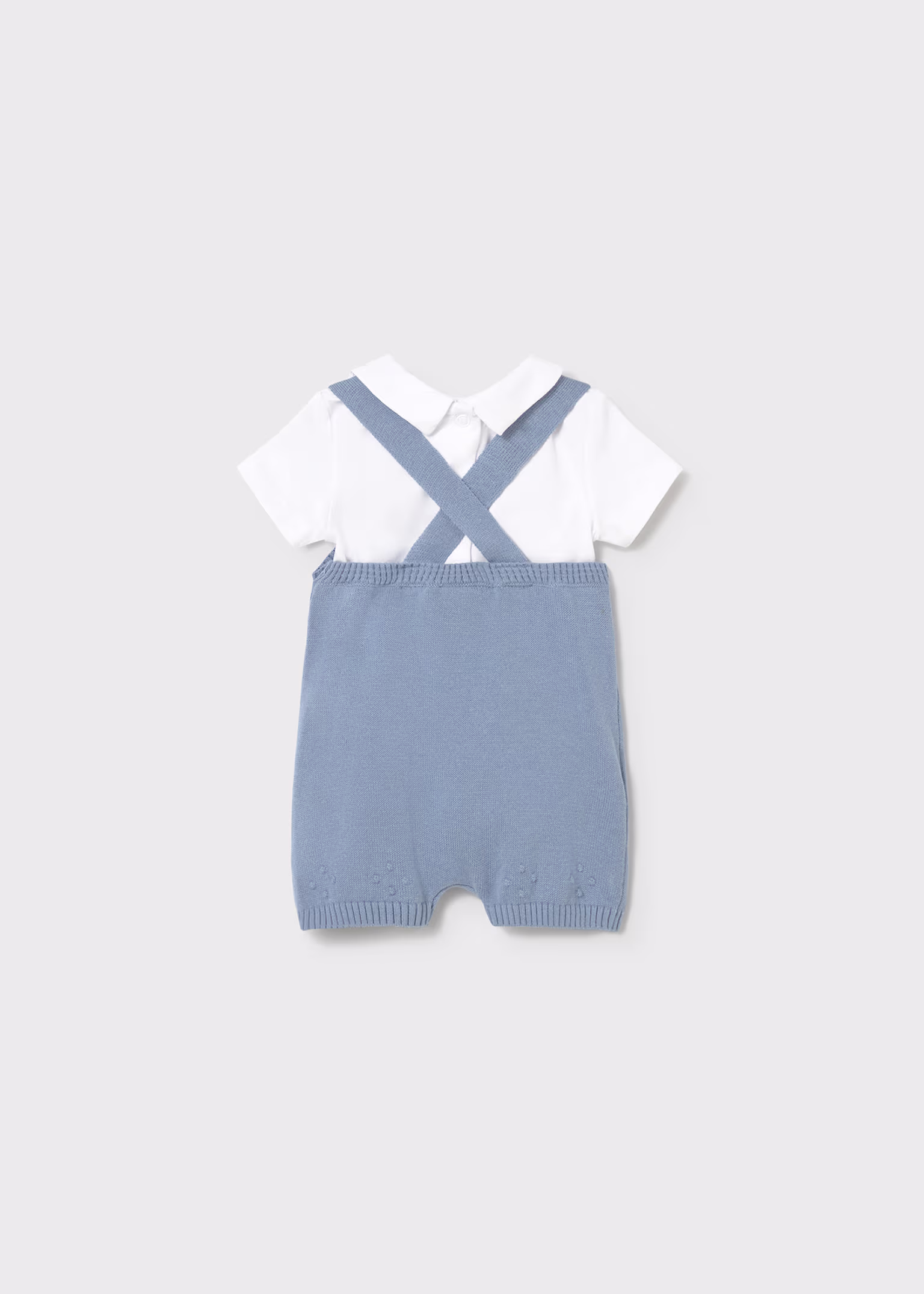 Newborn Knit Dungaree Set Atlantis XL 5