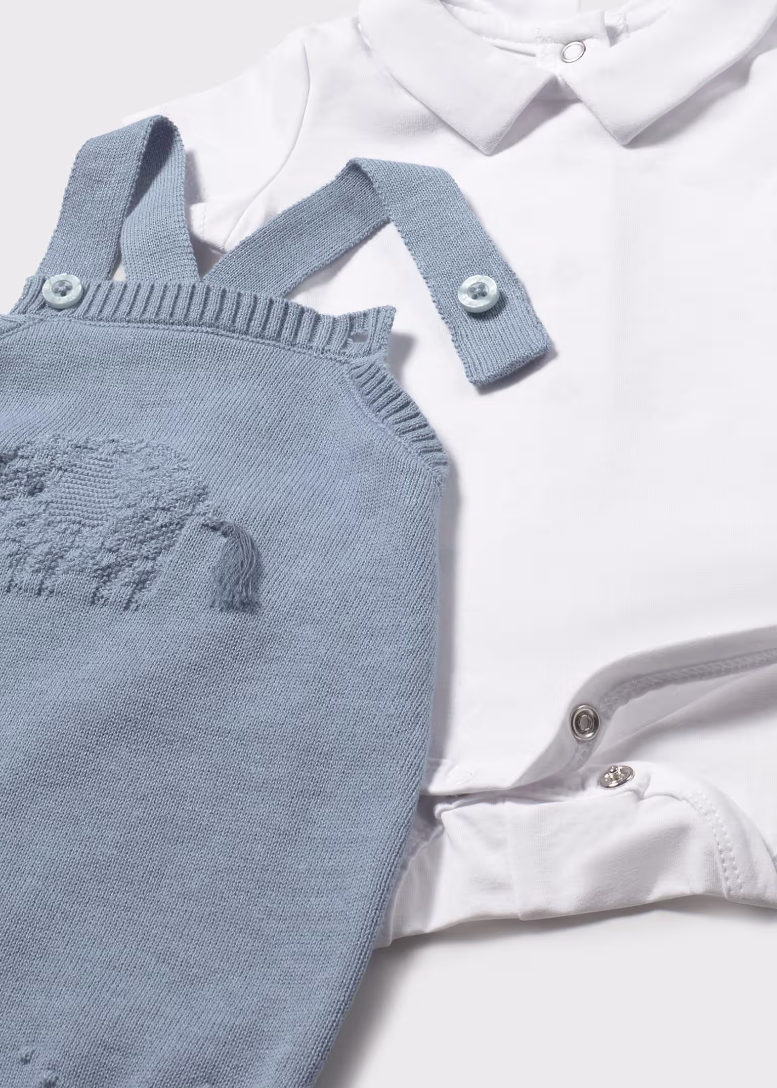 Newborn Knit Dungaree Set Atlantis XL 6